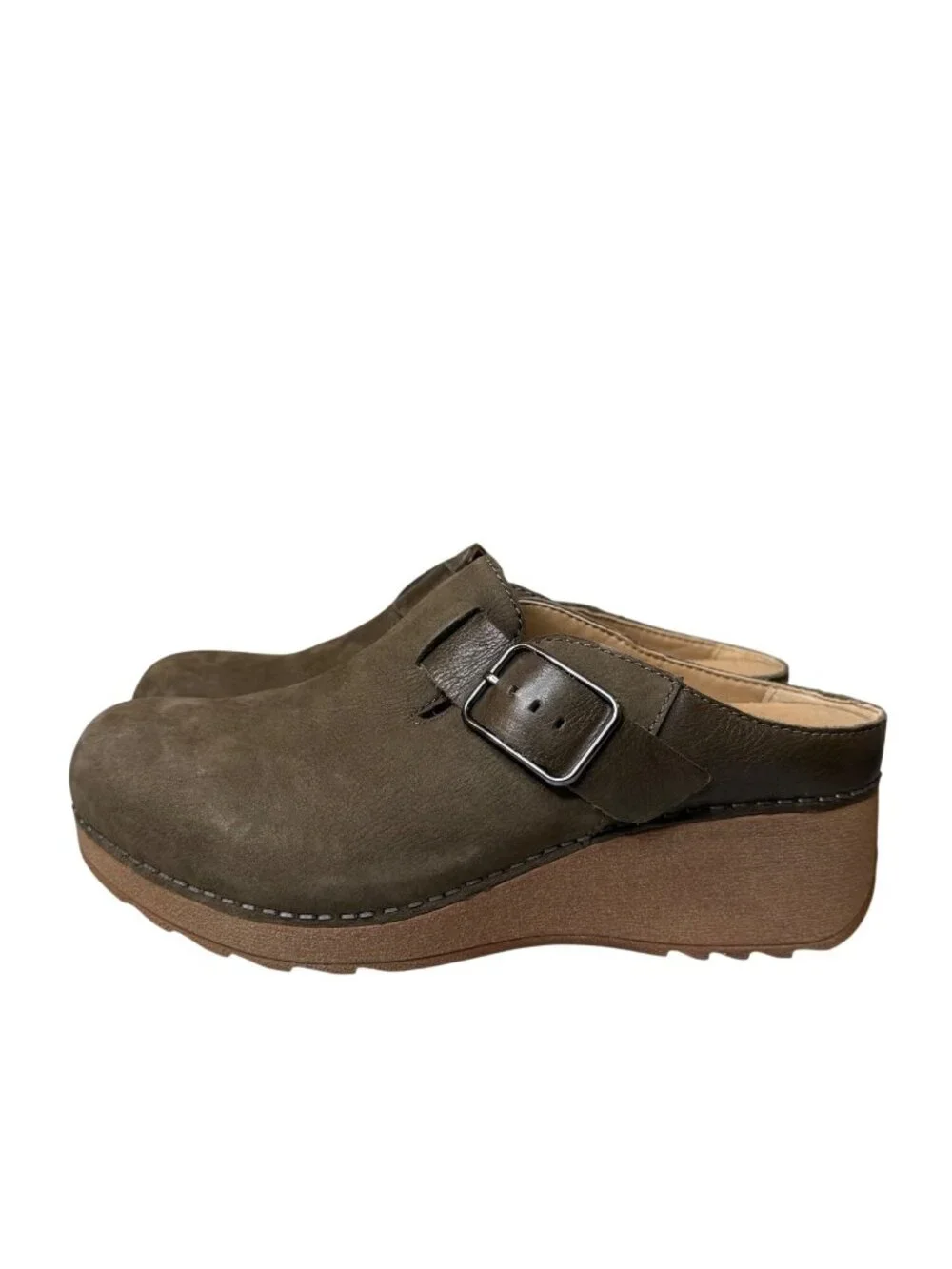 Dansko Caia Comfort Milled Nubuck Brown Mules Clogs Size Euro 37 - Picture 1 of 8